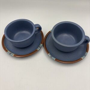 Mesa Sky Blue Cup and Saucer Sets 2 Pieces Set